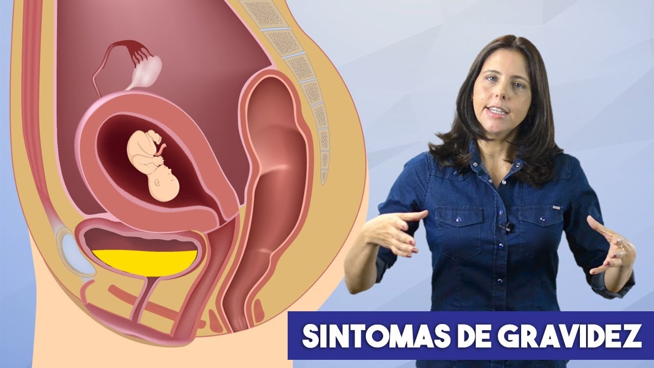 Os primeiros sintomas de gravidez incluem atraso na menstruação